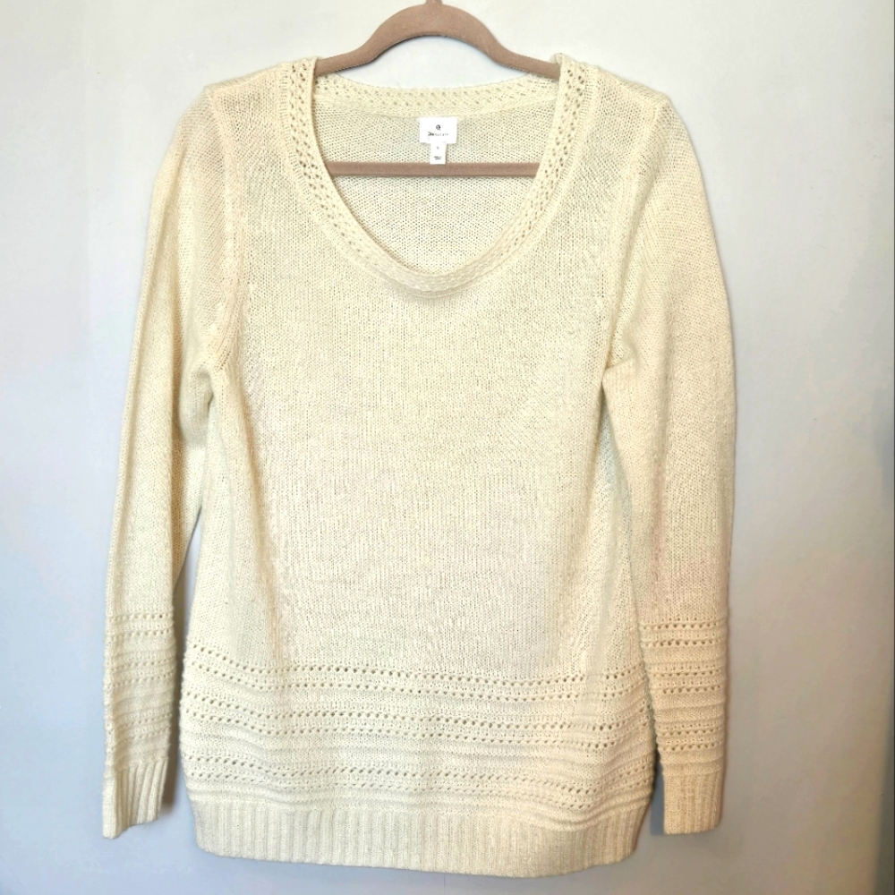 4 for $30 🌈 Dressbarn Women's Knit Cream Sweater size LG